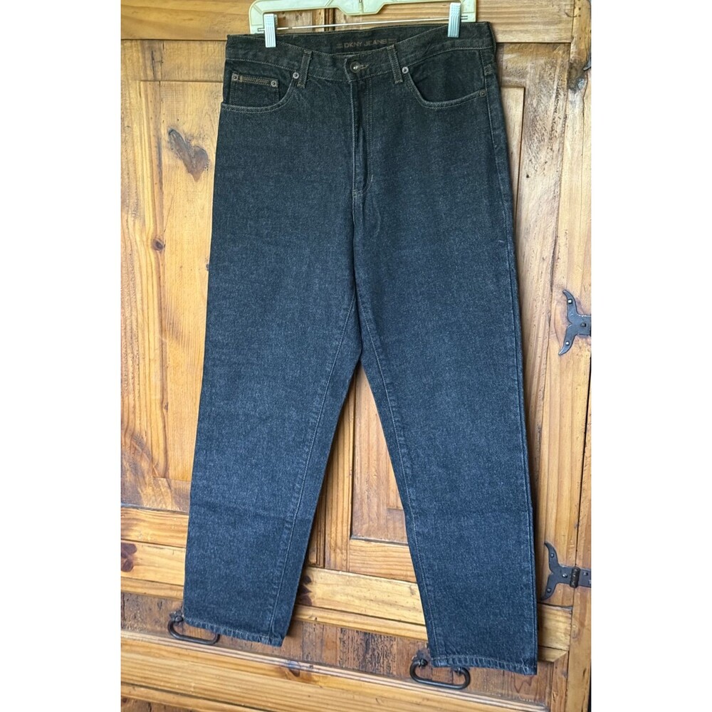 NWOT Vtg.  DKNY Jeans High Rise Black Wash Tapered Mom Leg 34x30 90s RN52002 426